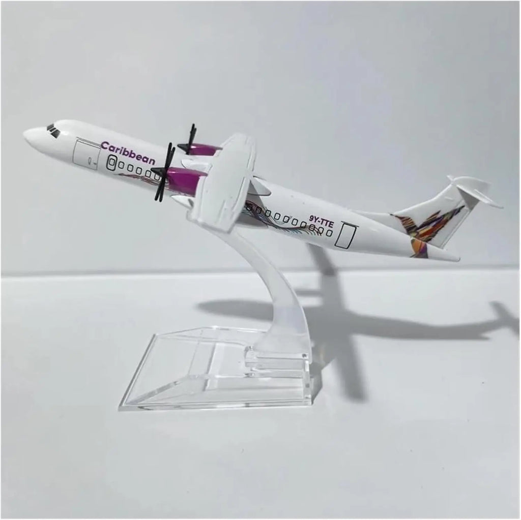 16cm 1/400 for Caribbean ATR Airplane Model Diecast Metal Aircraft Reception Area Ornament Suitable for Gift Giving