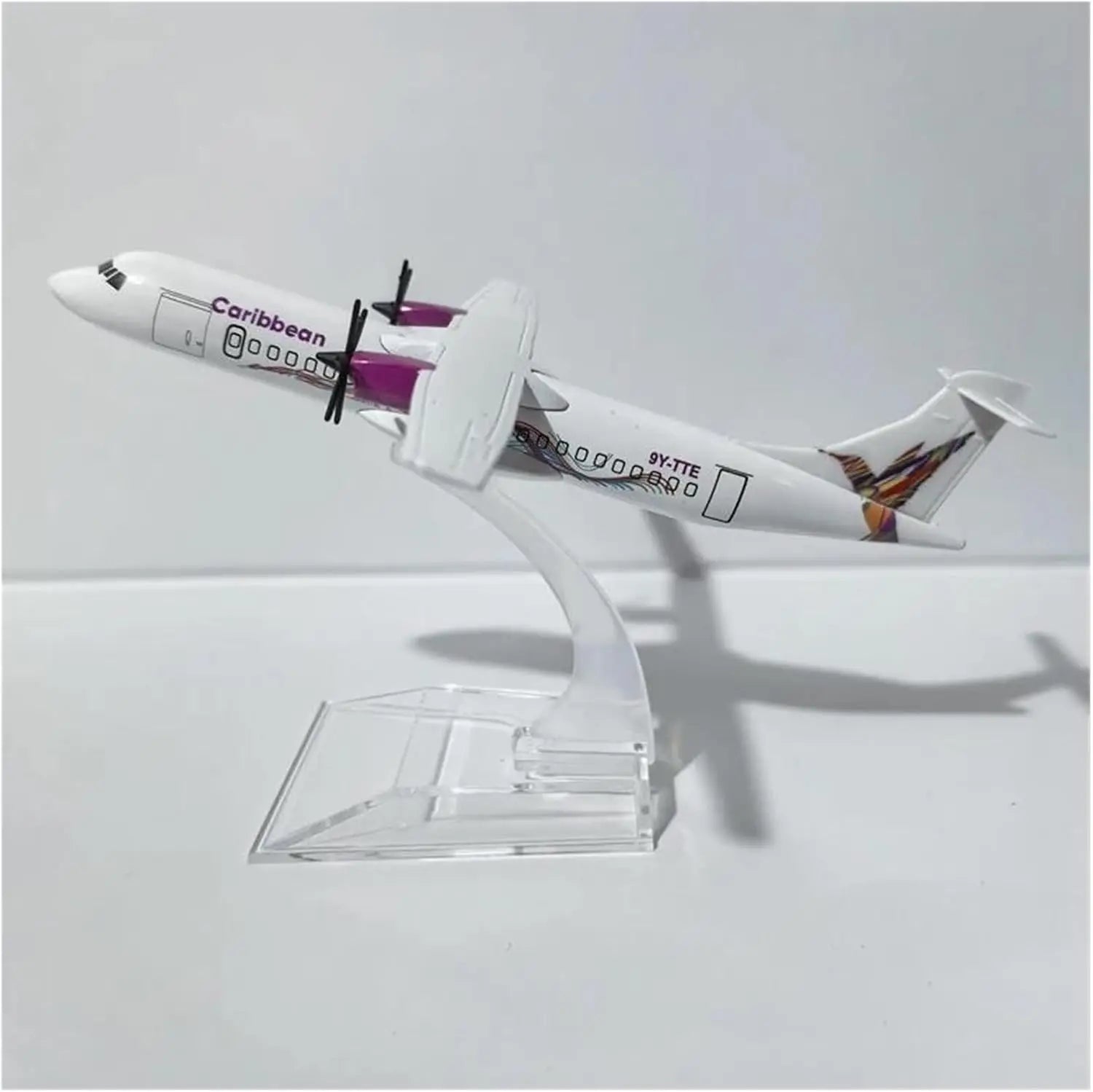16cm 1/400 for Caribbean ATR Airplane Model Diecast Metal Aircraft Reception Area Ornament Suitable for Gift Giving