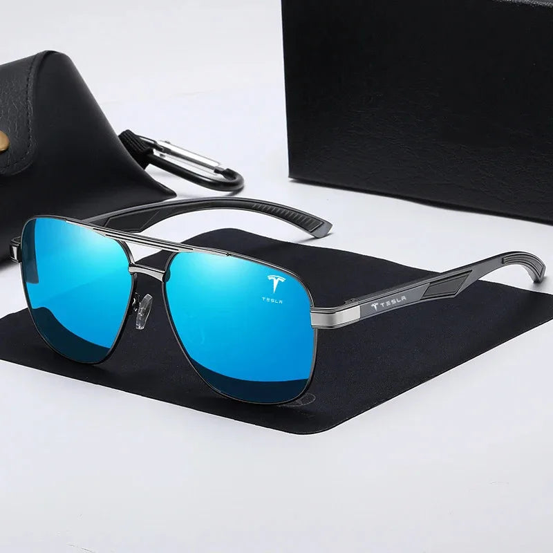 Auto High-End Luxury Polarized Sunglasses Men Anti Glare Goggles For Tesla Cybertruck Roadster Model 3 Model Y Model S Model X