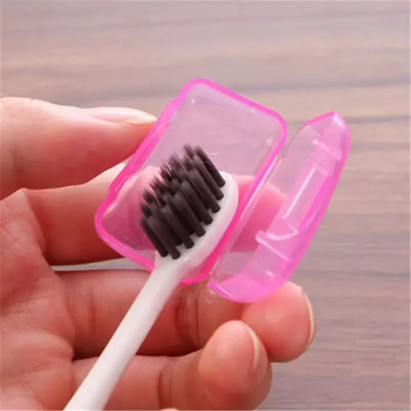 5pcs Portable Toothbrush Head Cover Travel Dustproof Protector Cap for Outdoor Camping Business Trip Bathroom Accessories