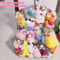 Large Capacity Transparent PVC Sofa Toy Storage Double Zipper for Easy Cleaning & Storing Plush Toys Dolls Organizer Spacesaving