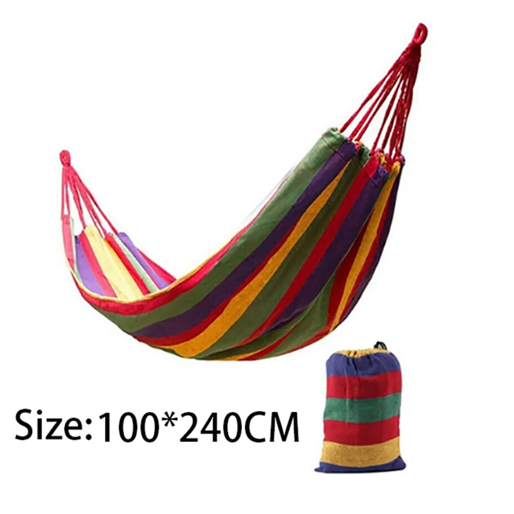 Double Hammock 2 Person Canvas Cotton Hammock with Tree Straps for Patio Garden Backyard Outdoor and Indoor Wholesale