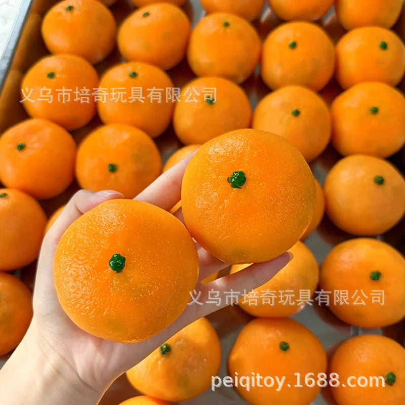 Orange Crispy Handmade Ball Ice Sand Ball Does Not Rebound, Relieves Stress, Pinch, and Play with Toys