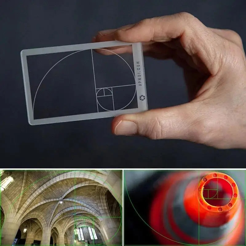 Hot！1/3Pcs Viewfinders Fibonacci Composition View Finder Golden Ratio Photo Viewing Positioning Ruler Viewer Positioning Ruler