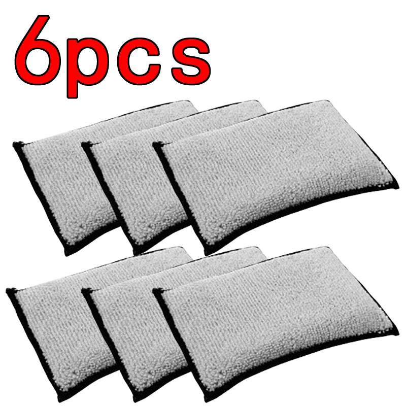 6pcs Car Interior Wash Pad Soft Absorbent Detailing Bristle Cleaning No Scratch Car Household Microfiber Scrubbing Sponge
