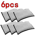 6pcs Car Interior Wash Pad Soft Absorbent Detailing Bristle Cleaning No Scratch Car Household Microfiber Scrubbing Sponge