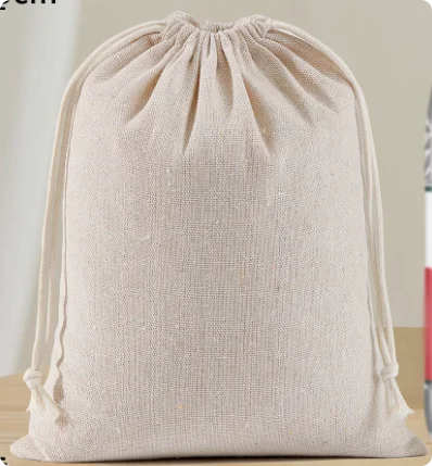10/100 White Gift Bags, White Handmade Bags, Cotton and Linen Bags, Jewelry Display Packaging Warehouse, Customizable Logo