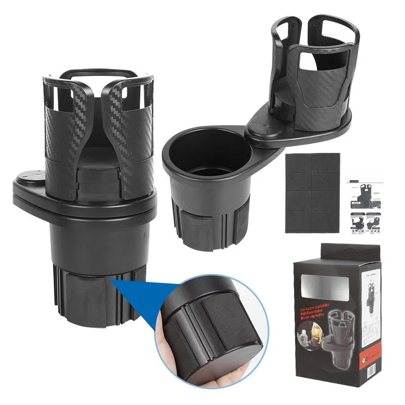 Center console beverage rack car mounted cup holder rotating car double-layer storage rack cup holder