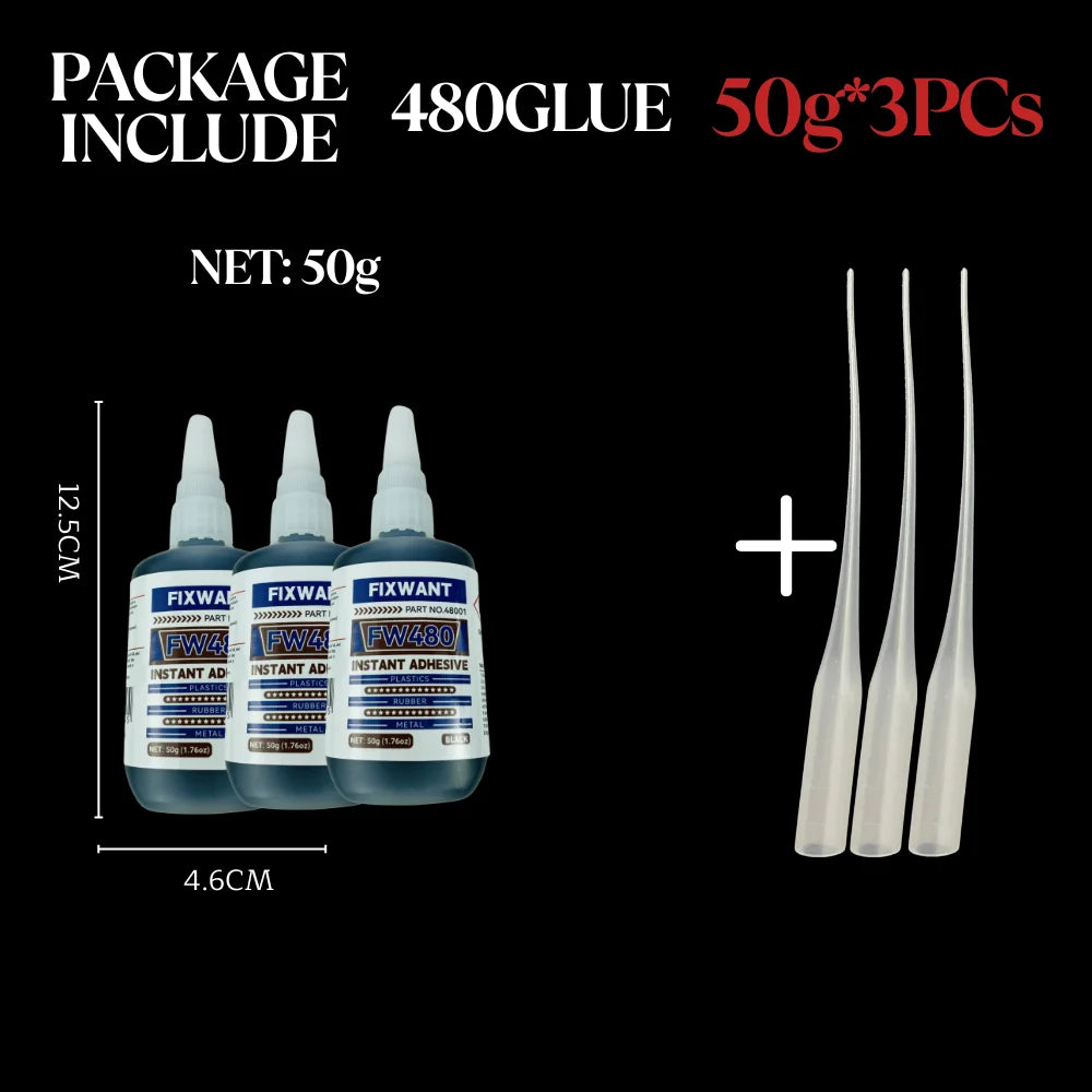 Black Medium-Thick CA Glue Cyanoacrylate Super Glue Dark Wood Repair Rubber Toughened Shockproof Gap Filling Adhesive 20/50/500g