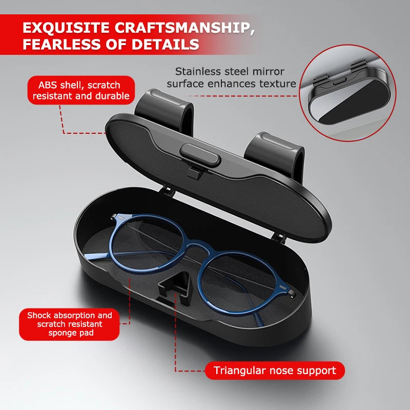 Auto Sun Visor Glasses Storage Box Portable Car Sunglasses Holder For Ebro S400 S700 S800 Omoda 5 C5 Jaecoo J7 J8