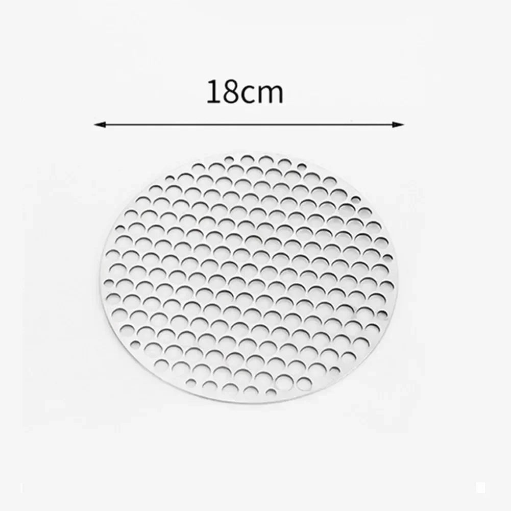 Stainless Steel Barbecue Net Round Metal BBQ Mesh Grate Grid Camping Picnic Food Rack BBQ Grill Kitchen Tool Accessories 18-30cm