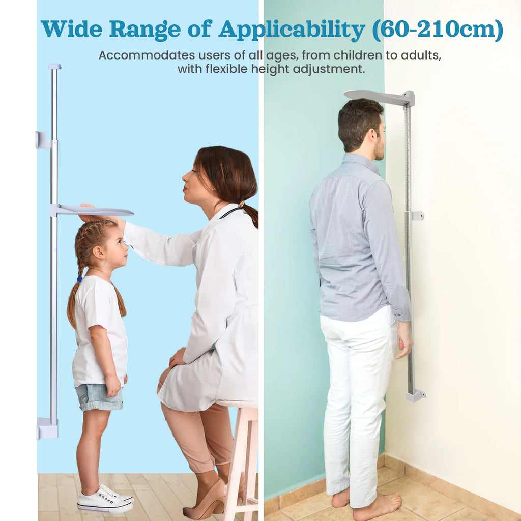 Wall Mount Height Measure Stadiometer 60-210cm High Accuracy  Height Ruler for Kids Adults Medical Clinic Home Use