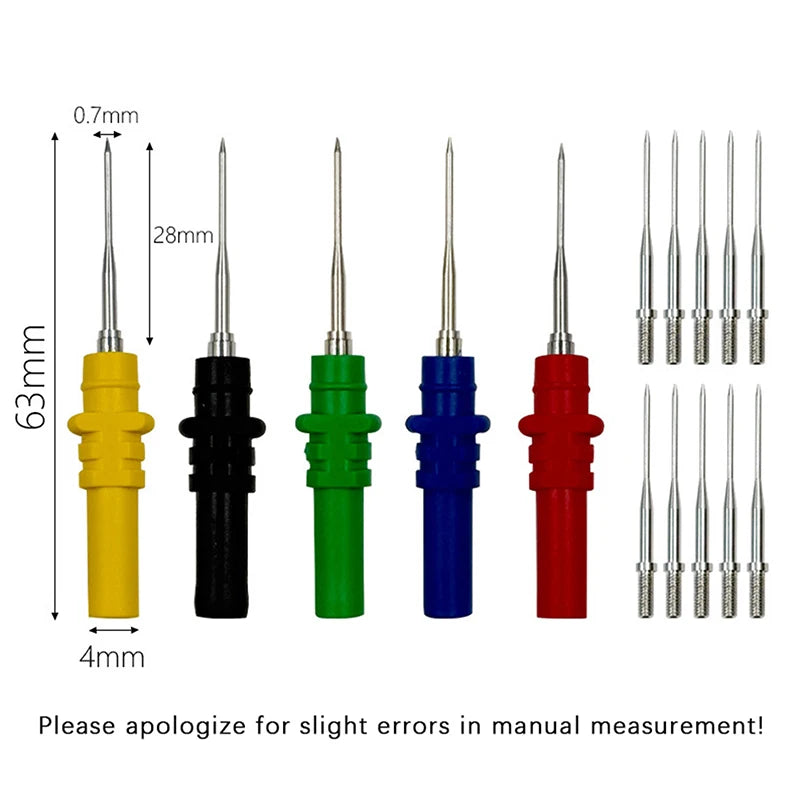 Professional Car Diagnostic Puncture Probe Needles and Oscilloscope Pins, Tool Accessories in Packs of 1/2/10