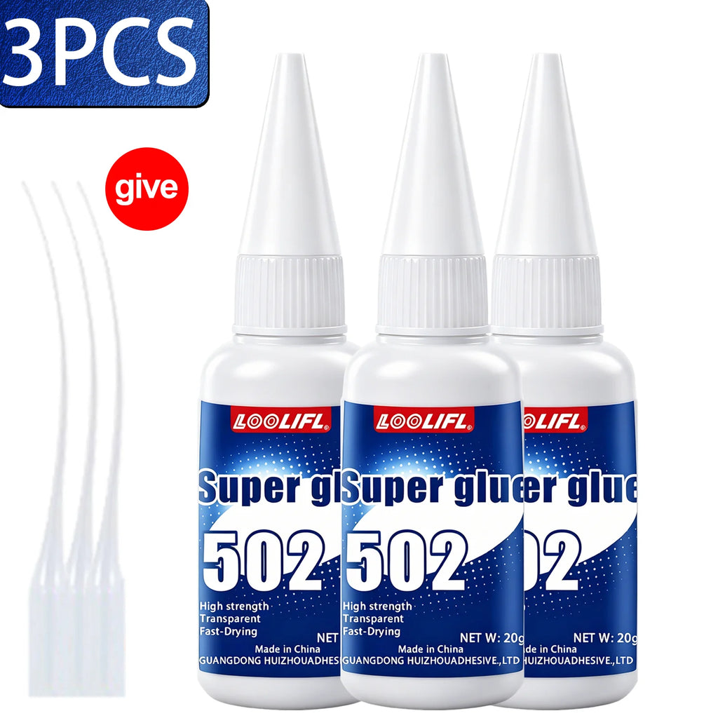 502 Super Glue Instant Extra Strong Bond Quick-Drying Adhesive Universal For Plastic Metal Ceramic Wood Glass Shoe Repair Tools