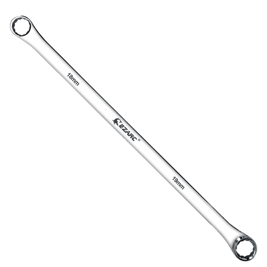 EZARC Extra Long Box End Wrench Metric Combination Durable Aviation Spanner CRV 8mm-19mm Chrome Vanadium Steel Aviation Wrenches