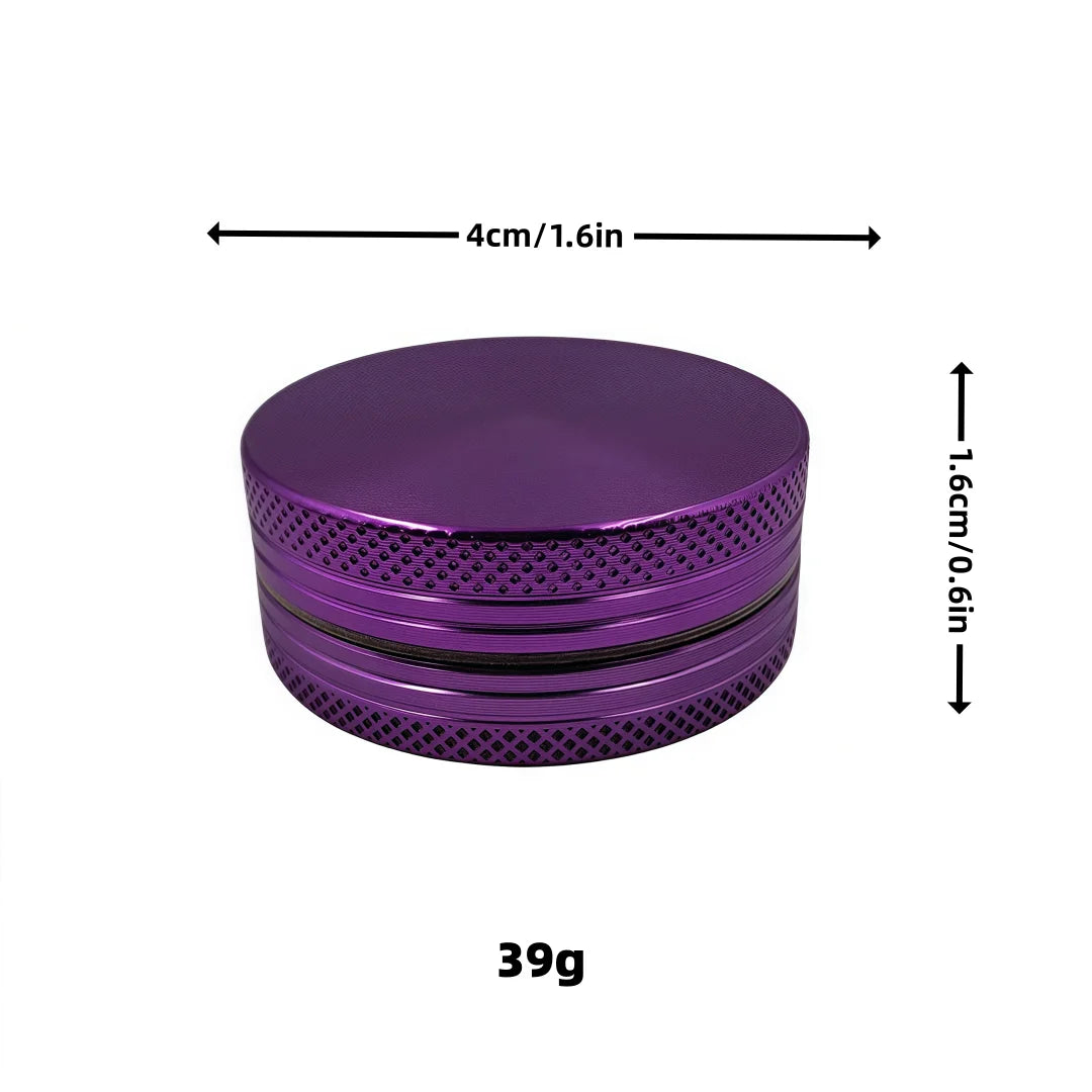 11-Color 40mm Manual Grinder - Dual-Layer Fast Grinding with Diamond Teeth, Portable Design，The best Smoking accessories