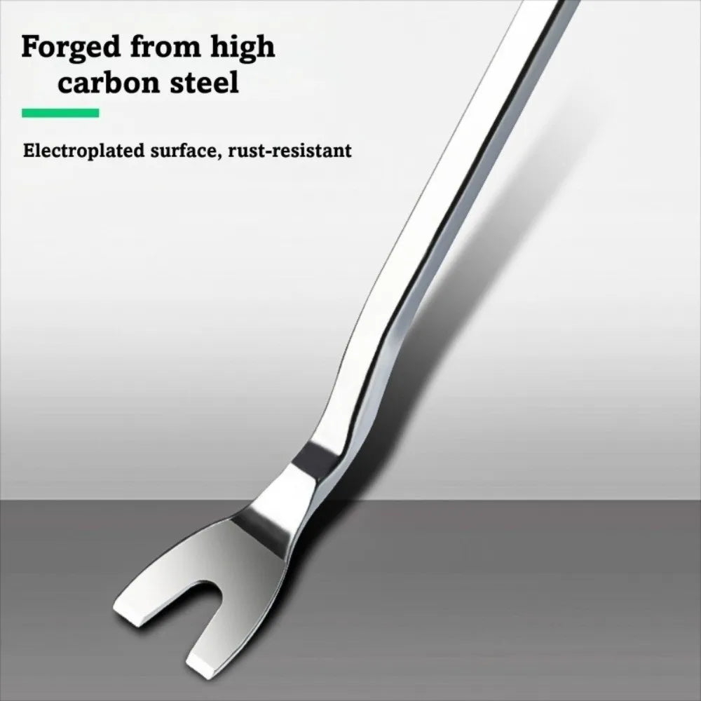 Multi-purpose Pry Bar Rubber-coated Handle Anti Slip Nail Removal Tool Durable Door Panel Buckle Extractor