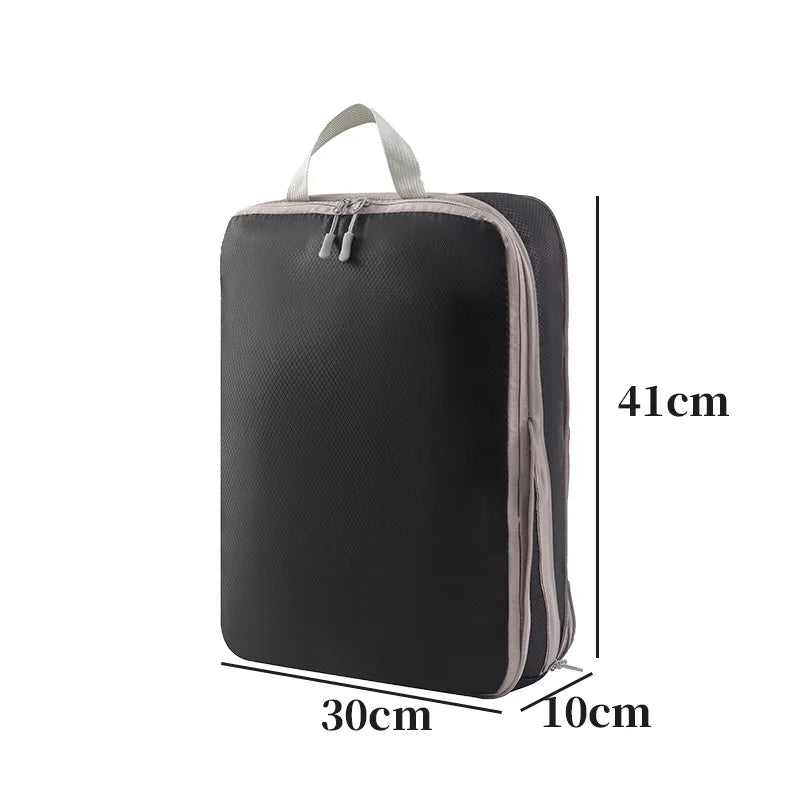 4-Piece Set Travel Clothing Storage Bags Compression Bags Expandable Travel Organizer for Clothing Toiletries Suitcase Organize