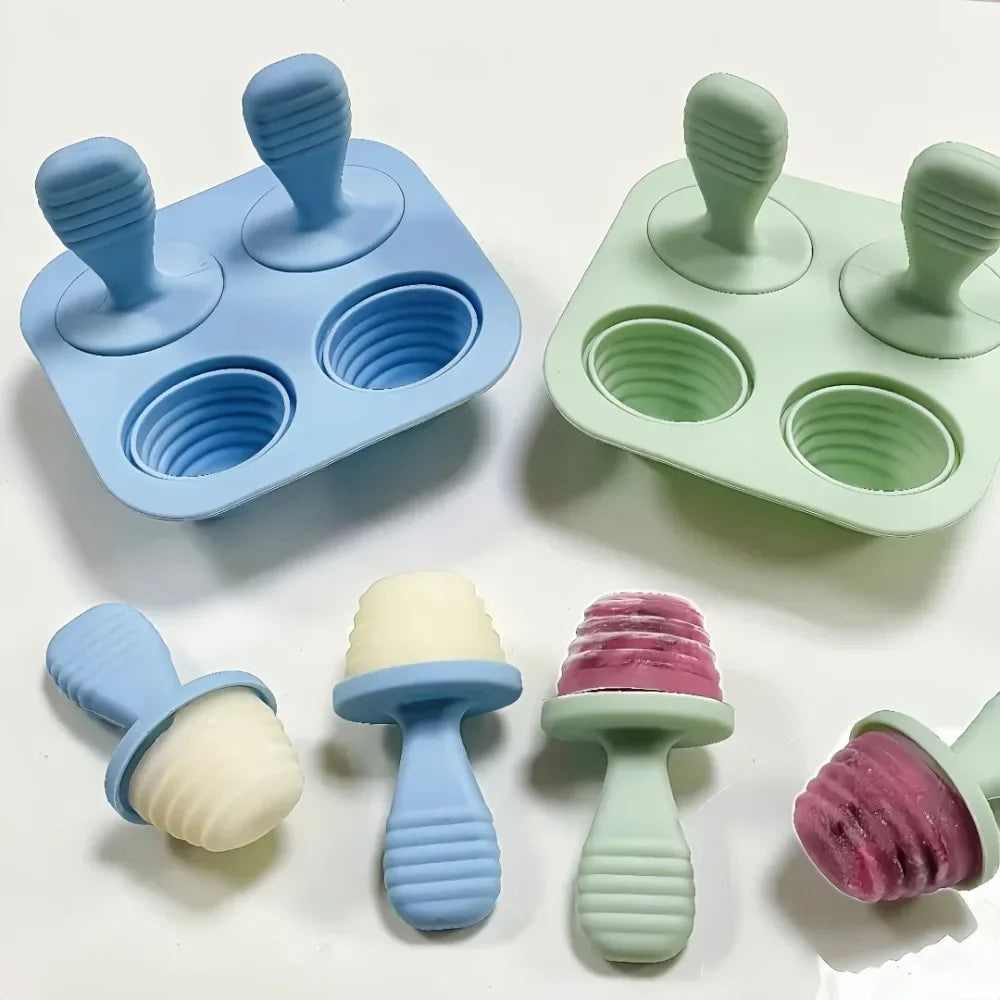 Baby Silicone Ice Cream Mold, Reusable Non-Toxic Ice Cube Tray for Homemade Frozen Treats, Breast Milk Storage, Kitchen