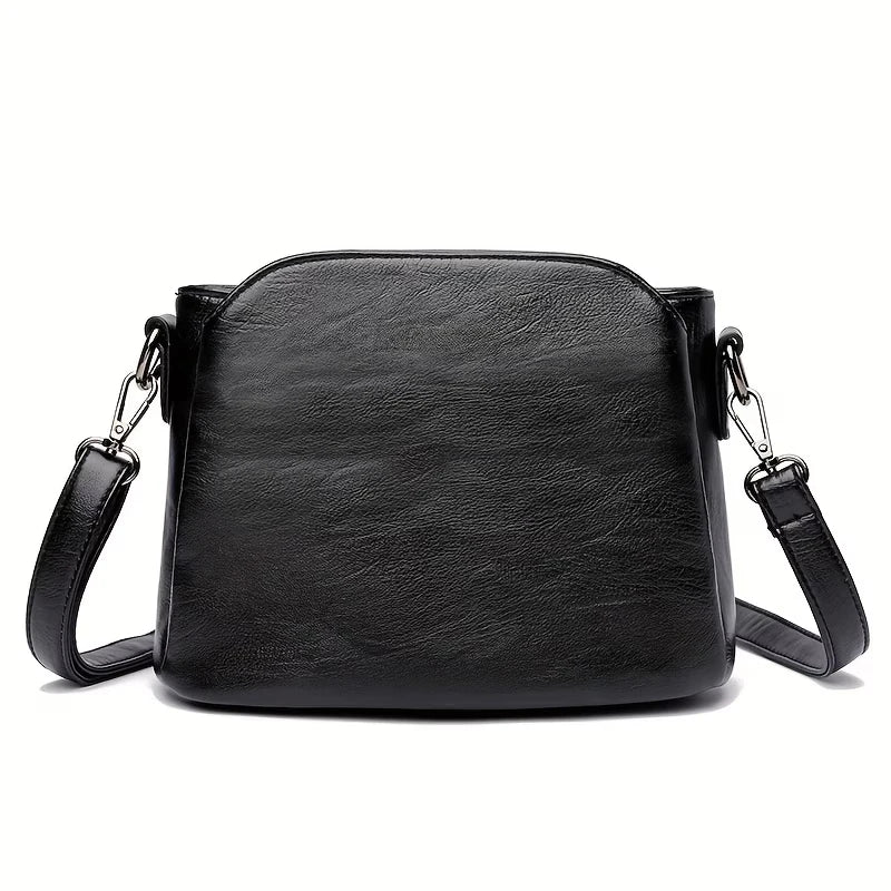 Daily Wear Soft PU Leather Crossbody Bag Fashion Simple Sling Purse, Versatile for Shopping, Travel & Errands