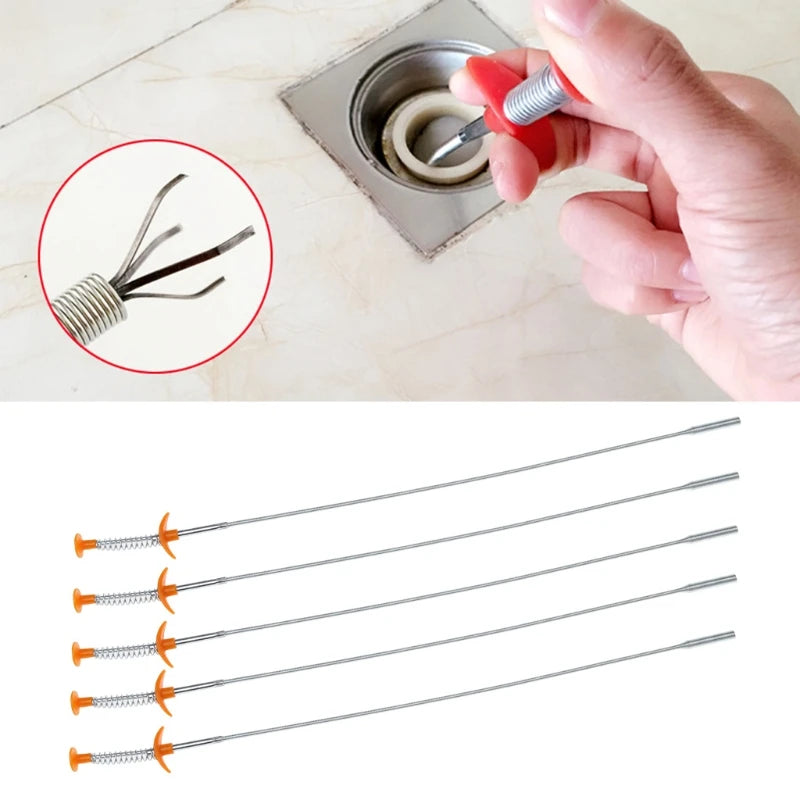 Flexible Long Reach Claw Pick Up Narrow Bend Grabber Tool Spring Grip 60cm G5AB