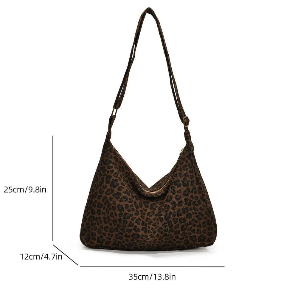 Casual Soft Textile Women's Shoulder Bag Large Capacity Adjustable Strap Crossbody Bag Tote Handbag