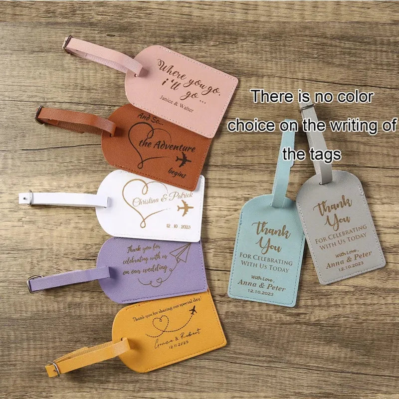 Gita Custom Logo Travel Bag Tags, Thickened PU Leather Luggage Tags, Boarding Passes, Wholesale Wedding Gifts