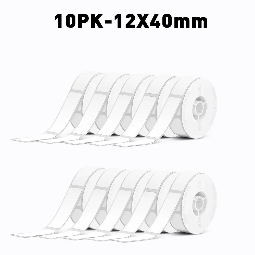 3/5/10 Rolls P15 Label Tape Paper for Marklife P15 Q30 D30 P12 P11 Label Printer Waterproof Thermal Roll Paper 12x40 15x30 15x50