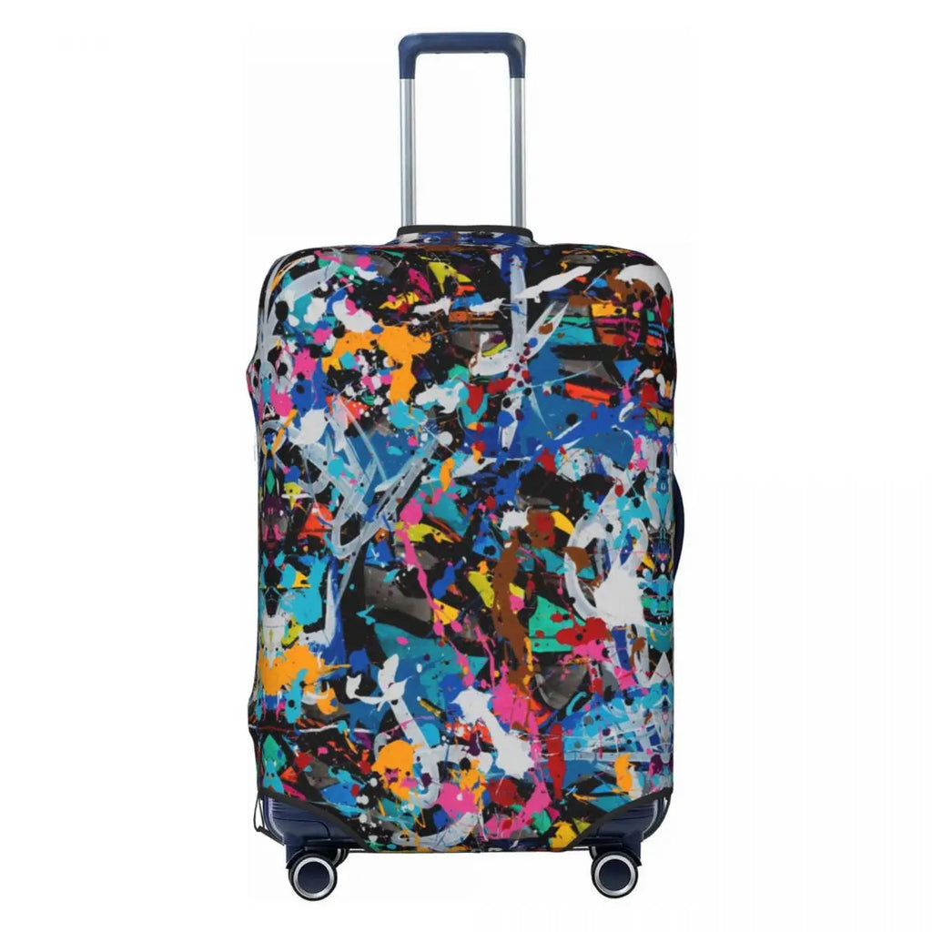 Custom Colorful Abstract Graffiti Camouflage Pop Art Suitcase Cover Dust Proof Travel Luggage Covers for 18-32 inch