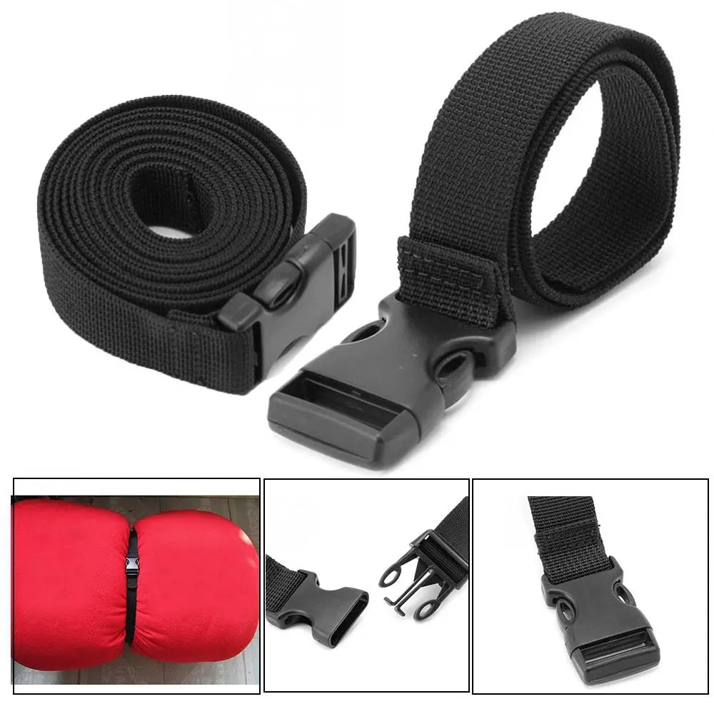Durable Sleeping Bag Tighten Release Buckle Down Luggage Holder Belt Strap Travel Tied Kits Nylon Cargo Tie