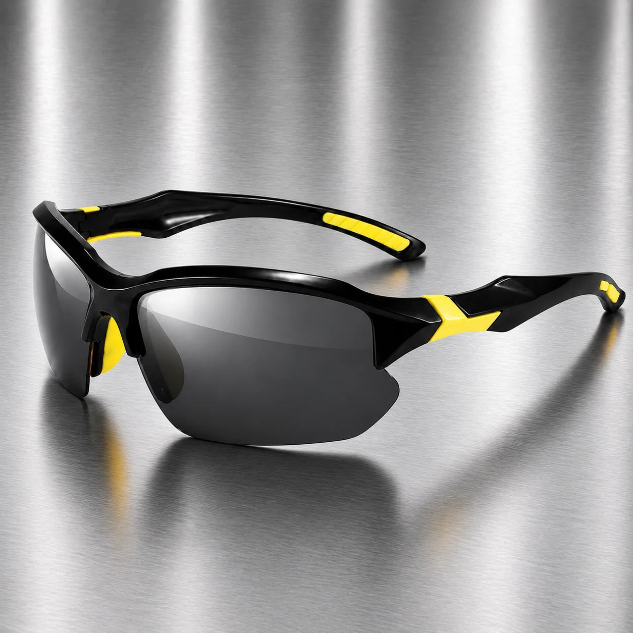 Men Polarized Sports Sunglasses UV400 Half Frame Cycling Driving Glasses Lightweight Outdoor Fishing Running Sun Shades