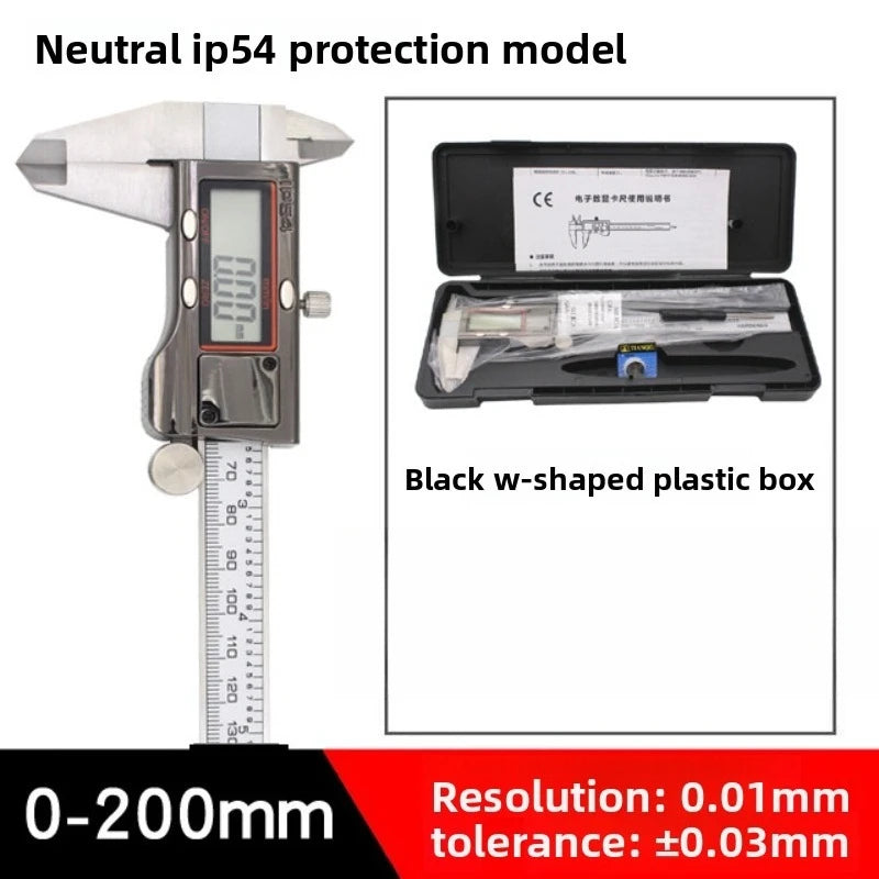 0-150/200/300mm Digital Caliper IP54 Dustproof Waterproof Protection Stainless Steel High Accuracy Industrial Gauge Tool