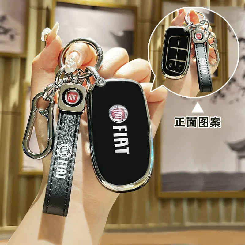 Fashion TPU Car Remote Key Case Cover Protector Shell For Fiat Freemont 2018 500X 500 500L Keychain Styling Protector Accessory