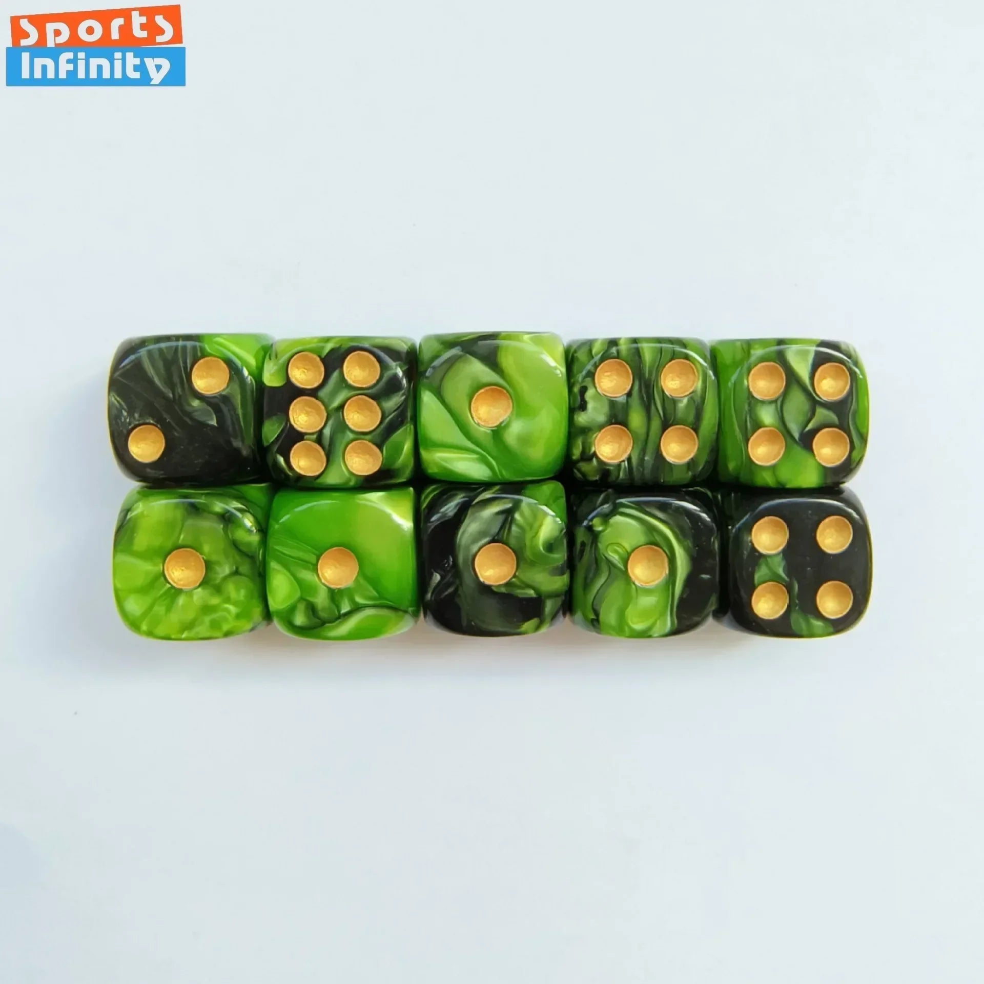 10pcs of 16MM Dual Color COC Dice Acrylic Digital Dice Dnd TRPG Cthulhu Running Team Board Game Dices Entertainment Dnd Dice Set