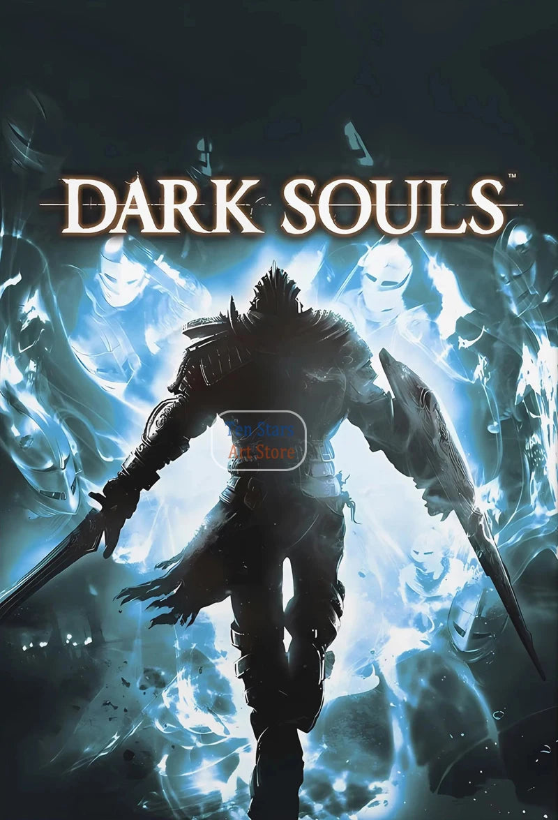 Dark Souls Fantasy Art Video Game Warrior Knight Dark Souls 3 Gaming Poster Canvas Painting Wall Pictures Home Gaming Room Decor