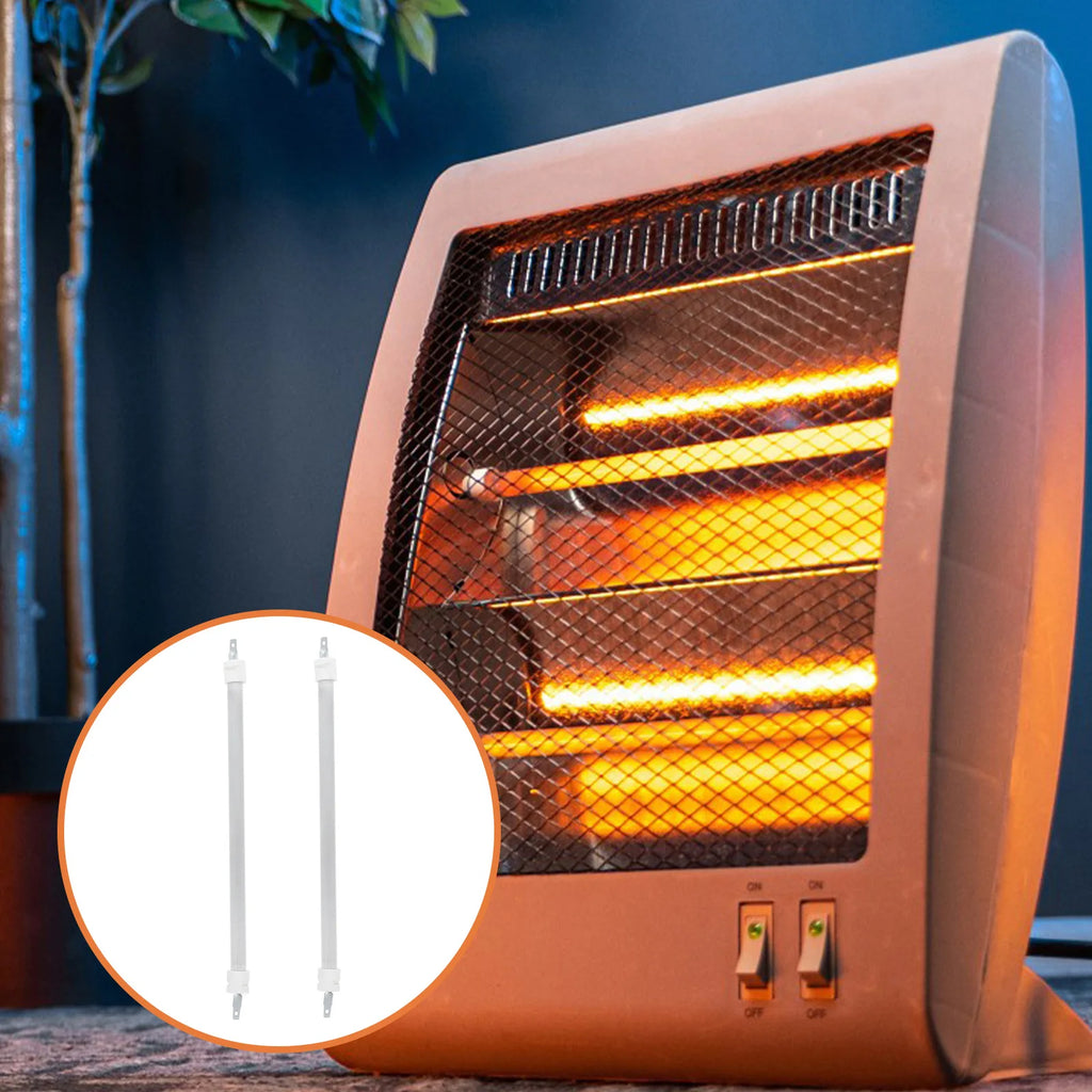 2pcs Electric Heater Tubes Ceramic Tube High Temperature Rapid Heatup Uniform Warmth Reliability Heater Bulb Replacement Part