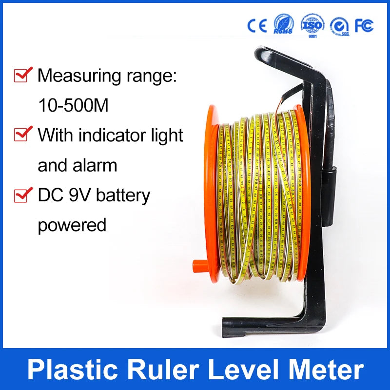 100m Borehole Well Depth Steel Ruler Water Level Gauge Water Level Meter Used for machine wells
