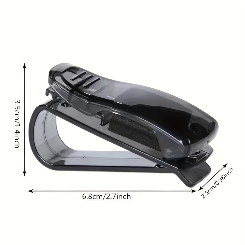 1 Fashionable Item, Convenient Car Sun Visor Stylish Glasses Holder-Durable Plastic Glasses Clip, Storage Box for Tickets and Ca