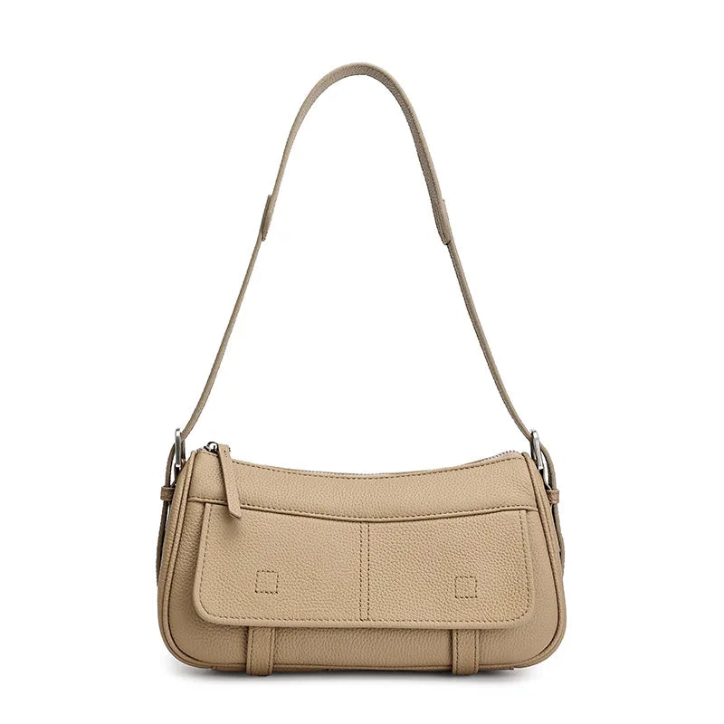 LOMCEL TOGO cowhide messenger bag for postal delivery, casual and versatile, retro for daily commuting, single-shoulder cross