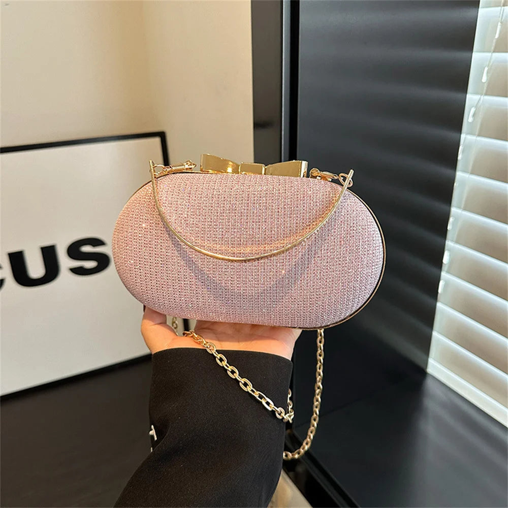 Glitter Evening Clutch Bag Women Top Handle Handbag Luxury Ladies Wedding Dinner Dressed Shoulder Crossbody Bag Party Purse