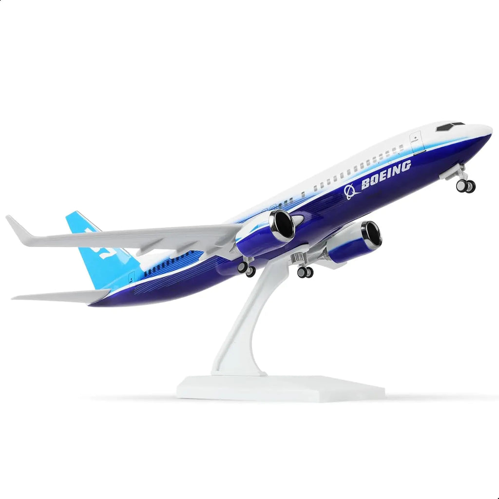30cm B737 Prototype diecast resin Airplane Model Toy Kit with Stand Wheel for Birthday Holiday Aviation Gift or Collectible