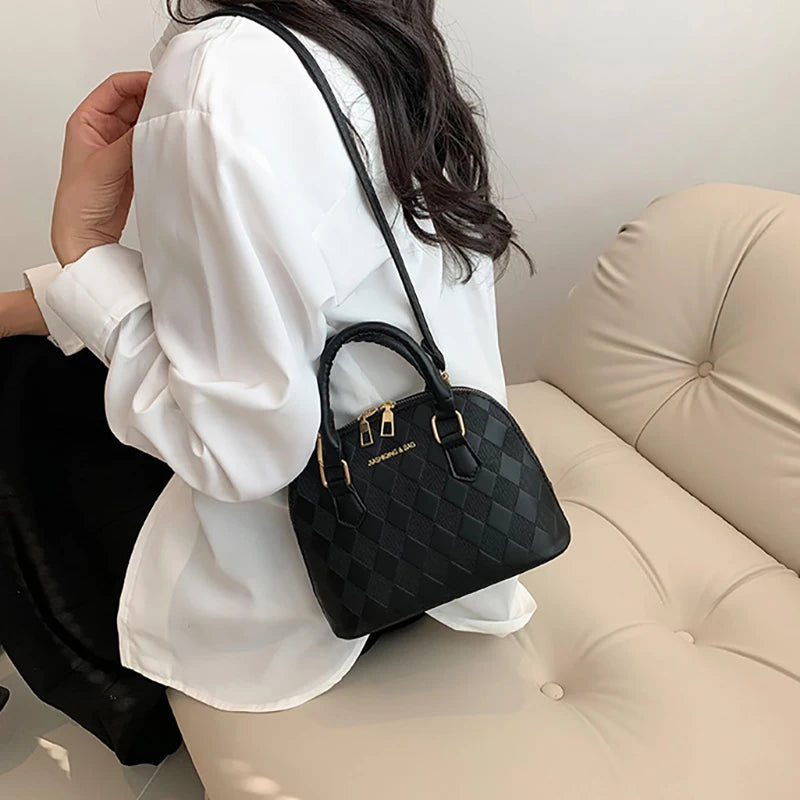 Fashionable French Shoulder Bag Casual Crossbody Bag Pu Shell Bag Women'S Handbag Adjustable Shoulder Strap