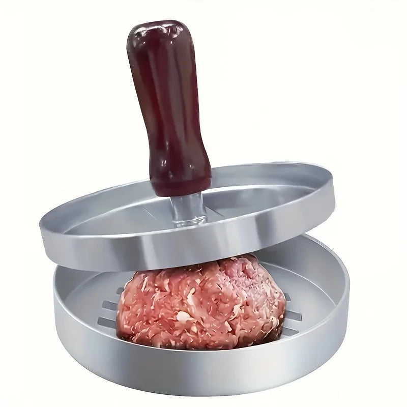 1PC Non-Stick Burger Press Patty Maker Metal Hamburger Mold for Beef Cheese Veggie Burger Making Suitable for BBQ Grill Cooking
