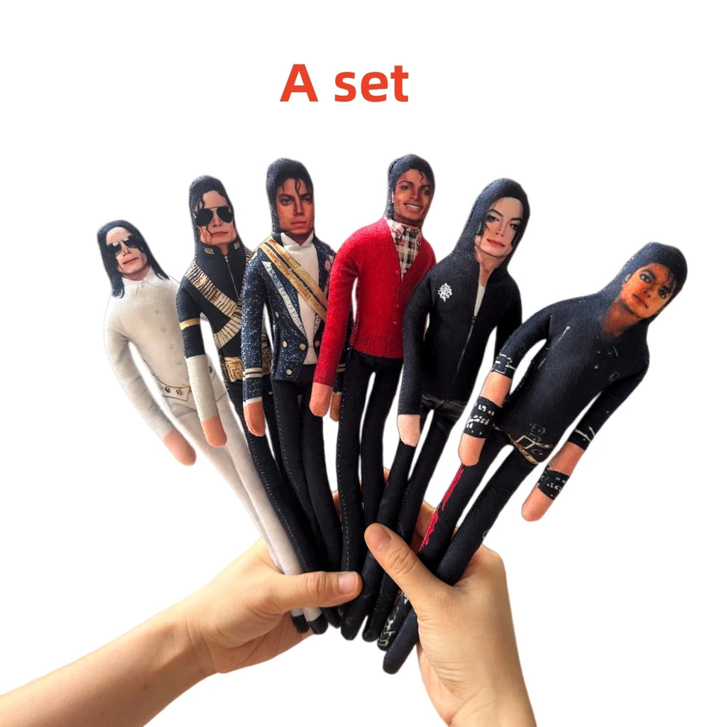 Michael Jackson Cosplay Prop Doll Plush Figure Joint Mobility Soft Stuffed Room Decor Collection Gift Abstract Design