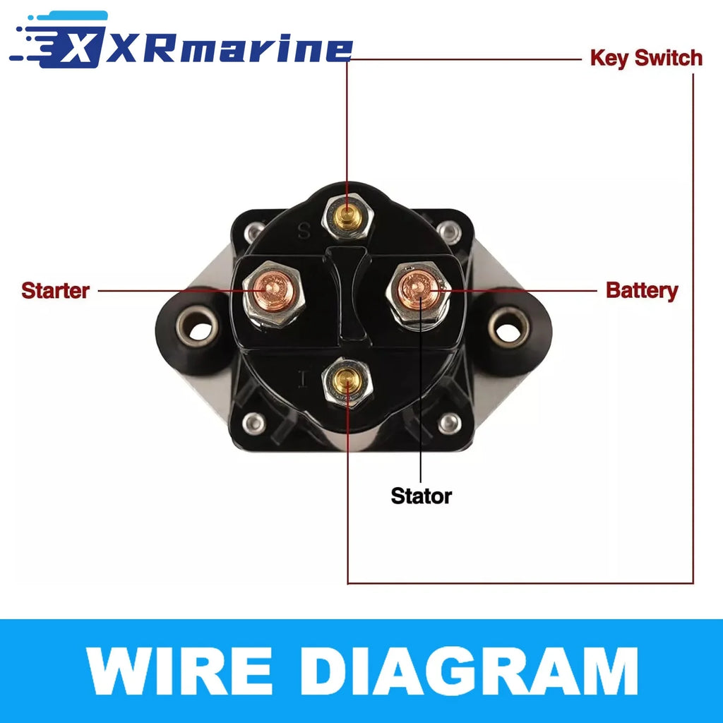 89-817109A1 for Mercury Marine 40 - 250 HP Outboard Engines 817109A2 12V Starter Solenoid Relay 89-817109A3 18-5834 SMR6010