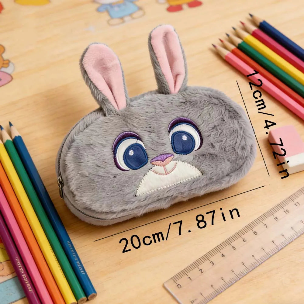 1pc Disney Zootopia Judith Nick pencil case, cute cartoon clutch bag, large storage pencil case, holiday gift giving