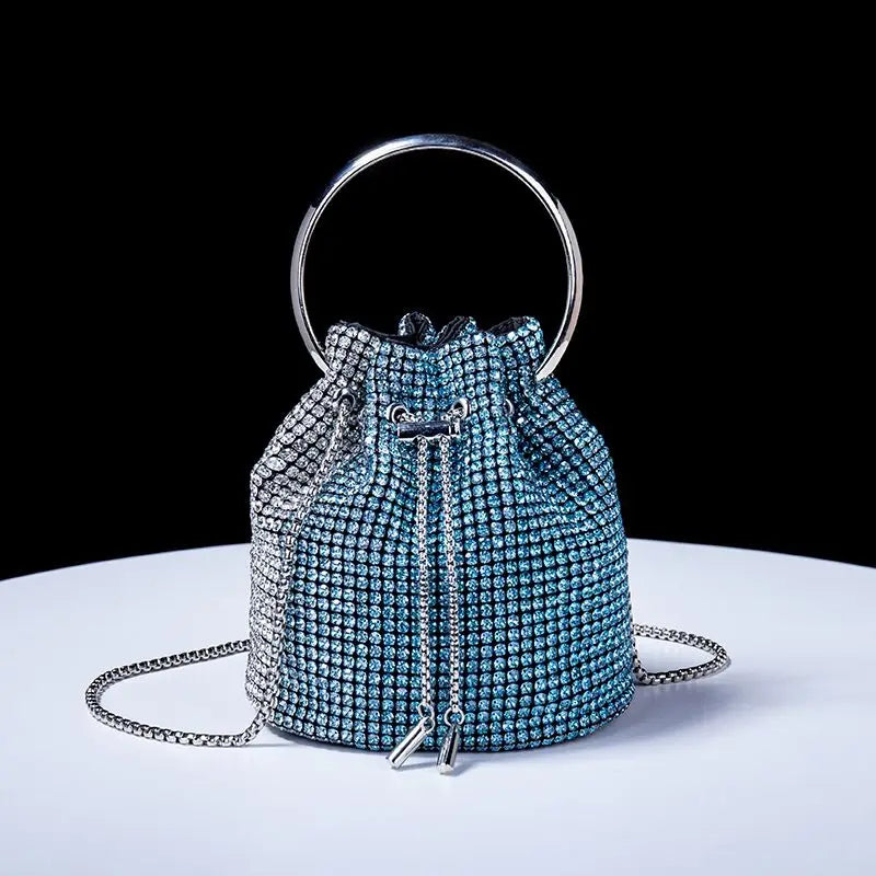 Women's bag bucket bags Women's inlaid diamond bag Fashion dinner women luxury single shoulder designer handbags