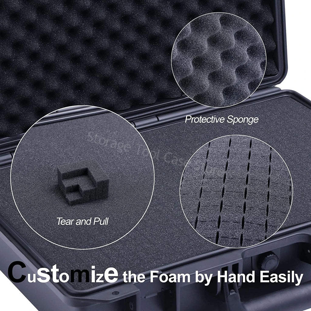 Instrument Case Tool Box Waterproof Hard Carry Case with Sponge Tool Storage Box Large Equipment Protective Toolbox Pelican Case