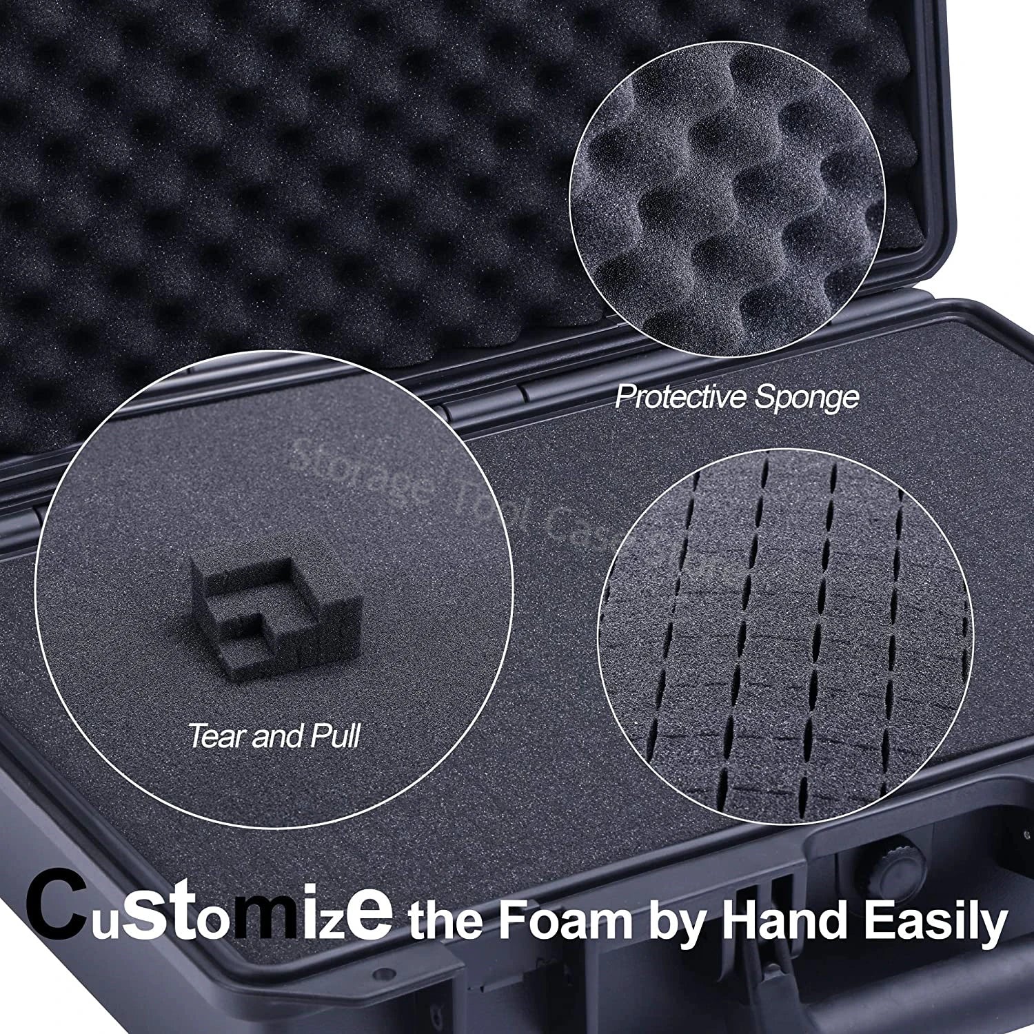 Instrument Case Tool Box Waterproof Hard Carry Case with Sponge Tool Storage Box Large Equipment Protective Toolbox Pelican Case