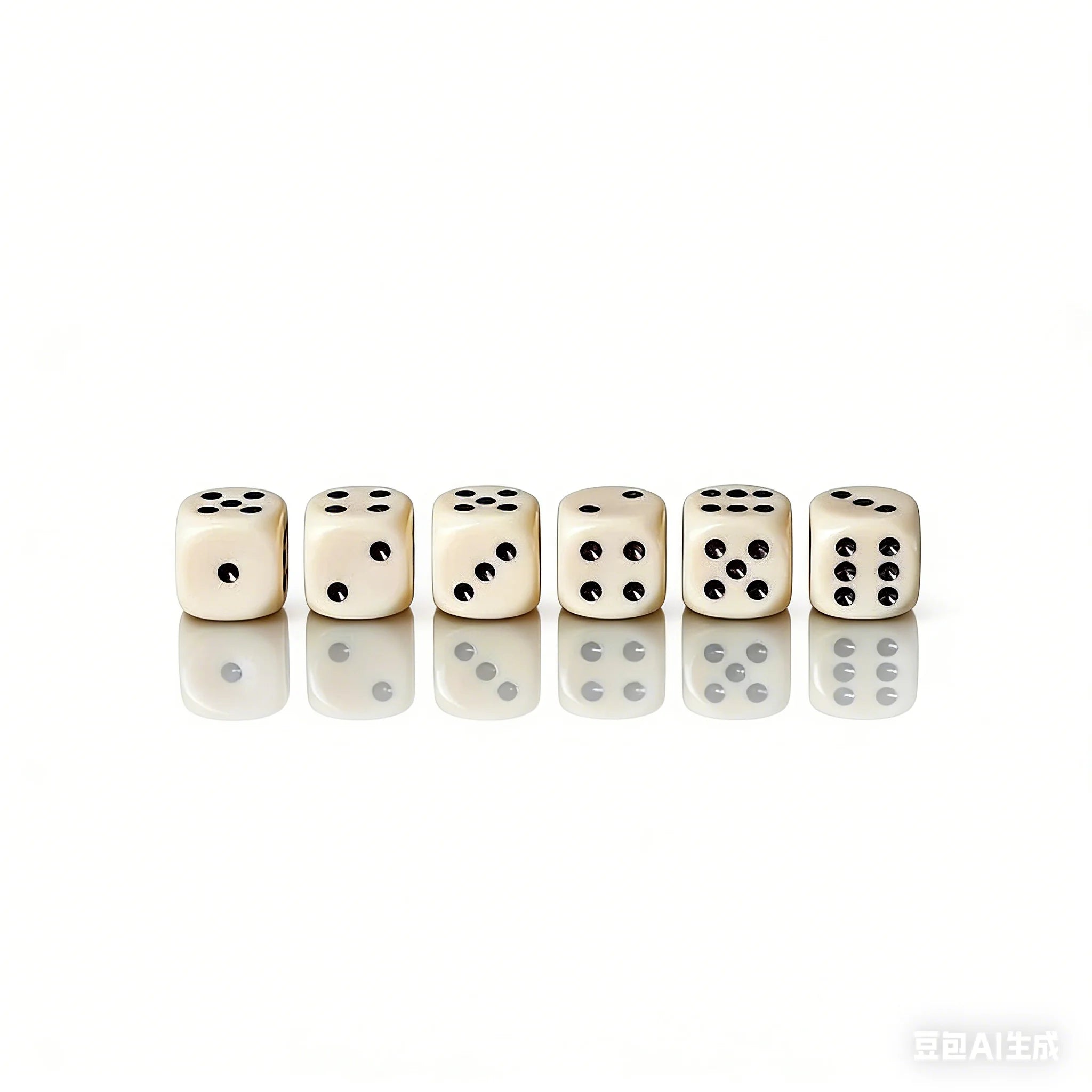 10Pcs/set Cross-border Supply 16mm Beige Rounded Dice Board Game Mahjong Dice Cup Accessories